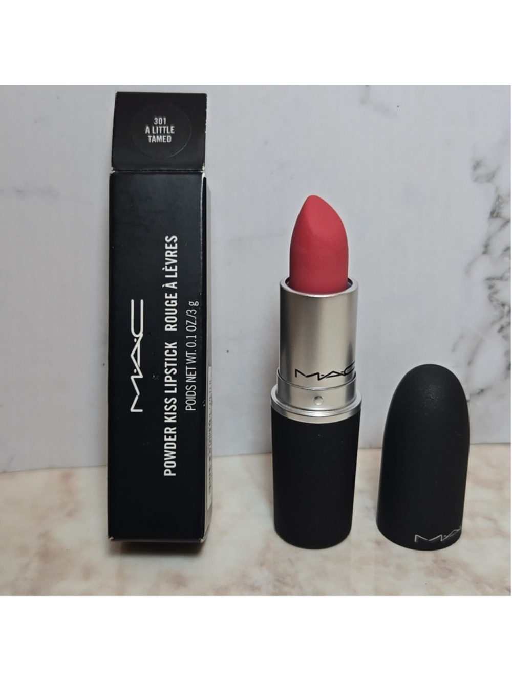 MAC Cosmetic Powder Kiss Lipstick in Matte Shade - A LITTLE TAMED